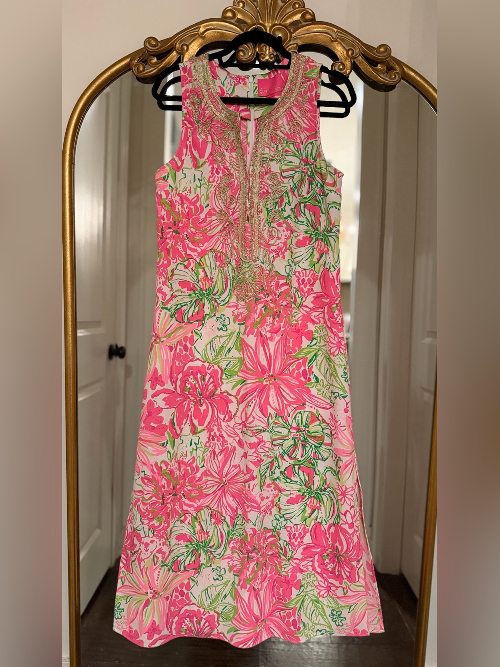 Lilly Pulitzer Carlotta Floral Maxi Dress In Resort White Koala Me Maybe, Sz 10